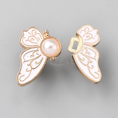 Butterfly Shape Alloy Enamel Adjustable Jean Button Pins FIND-WH0609-77KCG-05-1