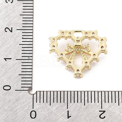 Brass Micro Pave Clear Cubic Zirconia Pendants LS-KK-K371-29B-G-1