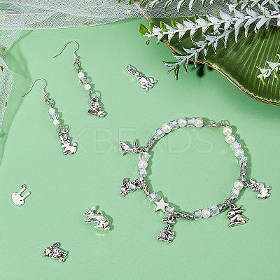 115Pcs 8 Style Tibetan Style Alloy Pendants TIBE-CA0001-18-1