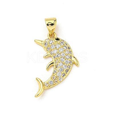 Brass Micro Pave Cubic Zirconia Pendants FIND-Z023-02C-1