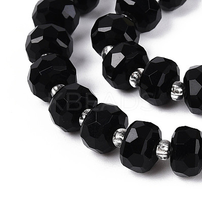 Natural Black Onyx(Dyed & Heated) Beads Strands G-T144-A01-02-1