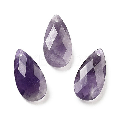 Natural Amethyst Pendants G-H007-08B-1