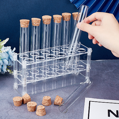 1 Set Acrylic Multi-Use Colorimetrical Cylinder Tube Display Racks AJEW-OC0004-31-1