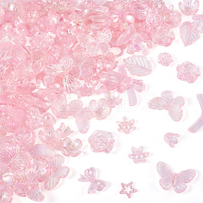 182Pcs 100G Transparent Acrylic Beads OACR-TA0003-66C-1