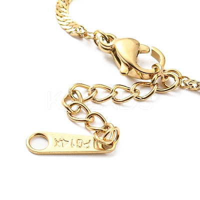 304 Stainless Steel Singapore Chain Bracelets for Women BJEW-B064-10G-1
