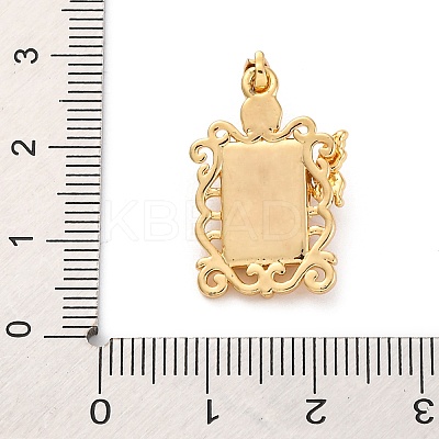 Brass Enamel Pendants KK-S502-10G-1