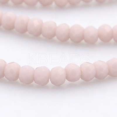 Imitation Jade Glass Faceted Rondelle Beads Strands GLAA-A024A-05-1