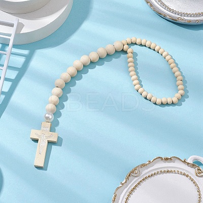 Printed Wooden Cross for Door Knob Protection HJEW-JM02802-1