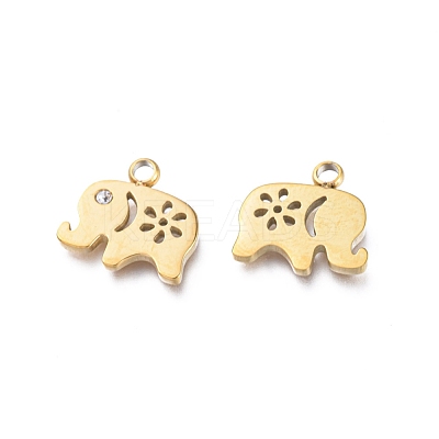 Ion Plating(IP) 304 Stainless Steel Charms X-STAS-L245-005G-1