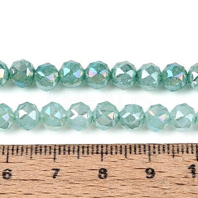 Anti-Tarnish Electroplate Glass Beads Strands GLAA-N064-6mm-08-1