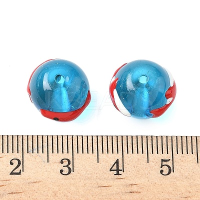Ocean Theme Handmade Glass Enamel Beads LAMP-D304-02B-1