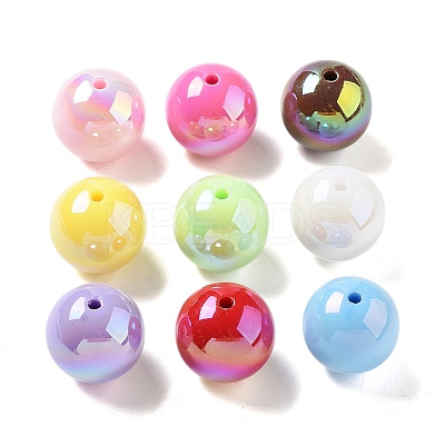 UV Plating Iridescent Acrylic Beads X-MACR-D032-05-1