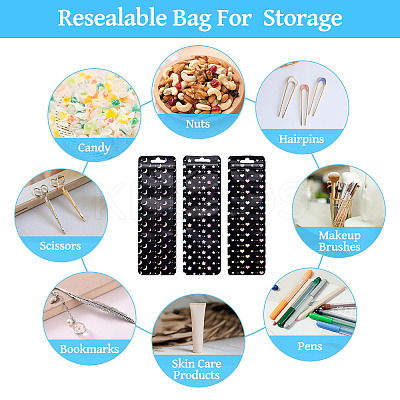 30Pcs 3 Styles Rectangle Laser Plastic Yin-yang Zip Top Gift Bags OPP-TA0001-12-1
