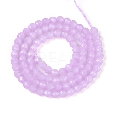 Imitation Jade Glass Beads Strands GLAA-T028-4mm-11D-1