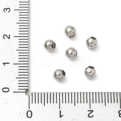 Tarnish Resistant Round 316 Surgical Stainless Steel Spacer Beads STAS-N032-02-4mm-1