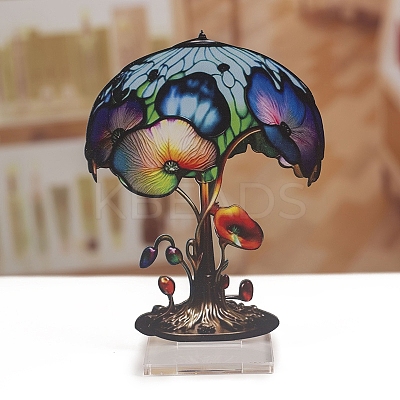 Double-sided Painted Flat Acrylic Mushroom Ornament PW-WG283BE-02-1