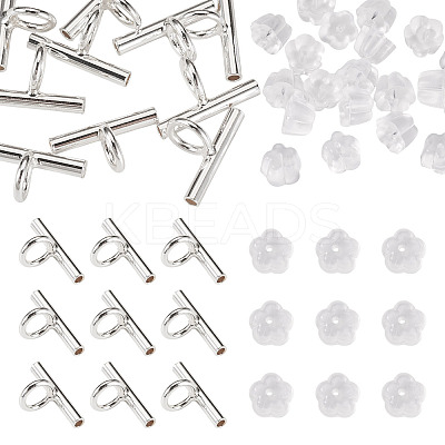 Brass Tube Bails DIY-TA0014-37B-S-1