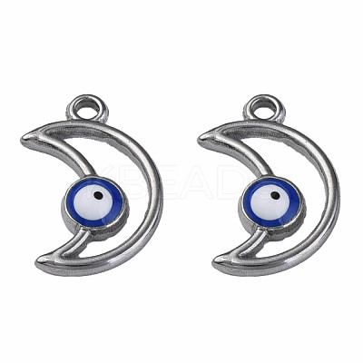 304 Stainless Steel Enamel Pendants STAS-N087-50-03P-1