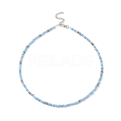 Glass Seed Beaded Two Loops Wrap Bracelet for Women BJEW-JB09216-1