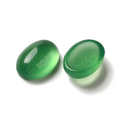 Natural Dyed & Heated Green Onyx Agate Cabochons G-F605E-14B-1