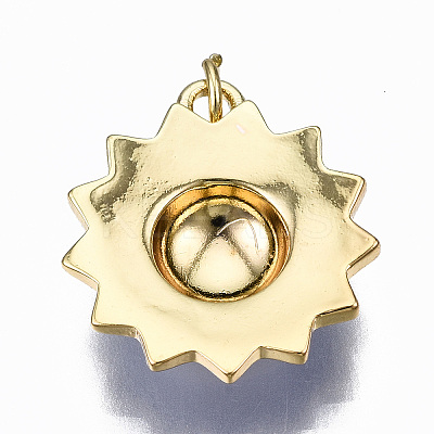 Brass Enamel Pendants KK-S362-016-NR-1