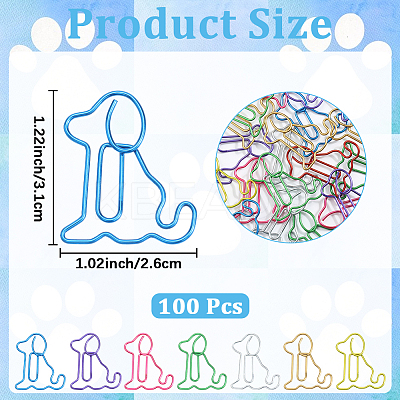 100Pcs Iron Paper Clips FIND-CP0002-79-1