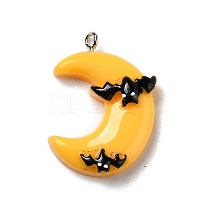 Halloween Opaque Resin Pendants RESI-B011-11-1