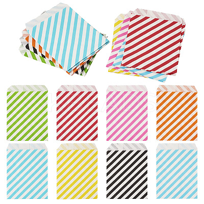 40Pcs 8 Colors Kraft Paper Bags CARB-TA0001-08-1