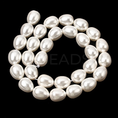 Electroplated Shell Pearl Beads Strands BSHE-B008-04-1