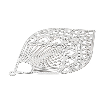 Non-Tarnish 304 Stainless Steel Filigree Big Pendants X-STAS-K257-04P-1