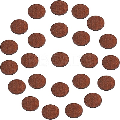 Painted Wood Cabochons WOOD-NB0001-30-1