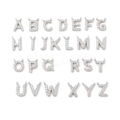 26Pcs Brass Micro Pave Clear Cubic Zirconia Pendants KK-H252-02P-1
