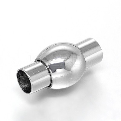 Tarnish Resistant 304 Stainless Steel Magnetic Clasps with Glue-in Ends STAS-D059-33A-1