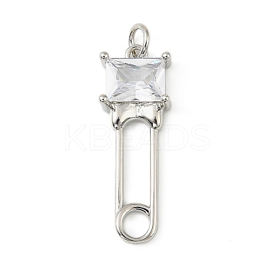 Brass Micro Pave Cubic Zirconia Pendants KK-H527-30P-1