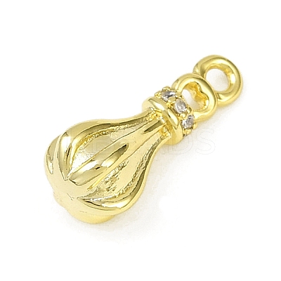 Brass Pave Clear Cubic Zirconia Pendants LS-KK-L238-25G-1
