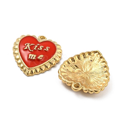 Eco-Friendly Alloy Enamel Pendants ENAM-M061-01G-1