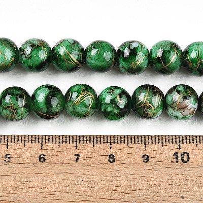 Baking Paint Glass Beads LS-X1-DGLA-N003-10mm-B09-1