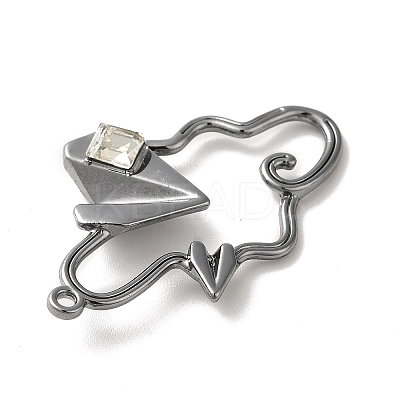 Glass Paper Plane Pendant PALLOY-K001-075B-04-1