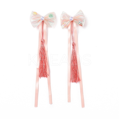 Bowknot Long Ribbon Alligator Hair Clip LS-PHAR-D013-03C-1
