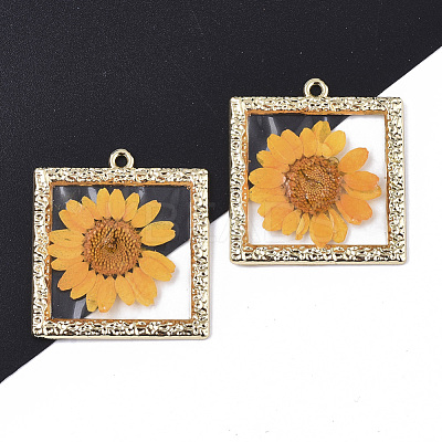 Epoxy Resin Pendants X-RESI-T045-029F-1
