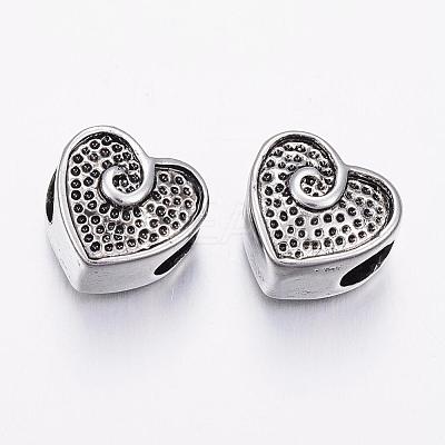 304 Stainless Steel European Beads STAS-E131-03AS-1