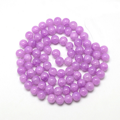 Baking Paint Crackle Glass Bead Strands DGLA-Q023-8mm-YS11-1