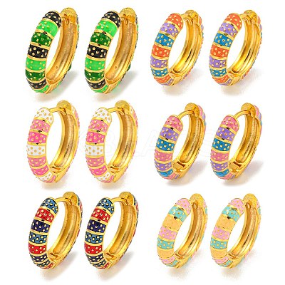 Rack Plating Brass Hoop Earrings EJEW-C102-44G-1