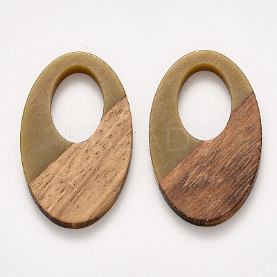 Resin & Walnut Wood Pendants LS-RESI-S384-001A-A02-1