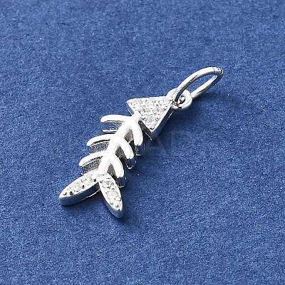 925 Sterling Silver Micro Pave Cubic Zirconia Pendants STER-D309-01C-S-1
