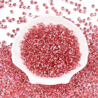 6/0 Baking Paint Transparent Fringe Glass Seed Beads X1-SEED-N006-06F-1
