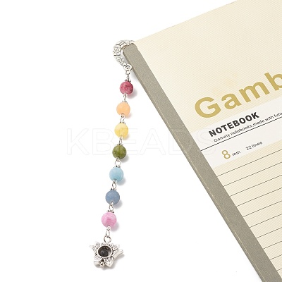 Tibetan Style Alloy Bookmarks AJEW-JK00182-01-1