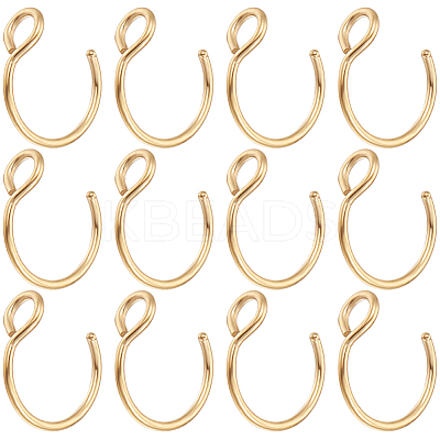 30Pcs 304 Stainless Steel Clip on Nose Ring Findings STAS-BBC0003-95G-1