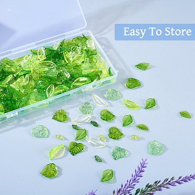 320Pcs 8 Style Transparent Acrylic Pendants TACR-TA0001-18-1
