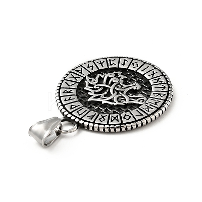 304 Stainless Steel Pendants STAS-P309-09AS-1